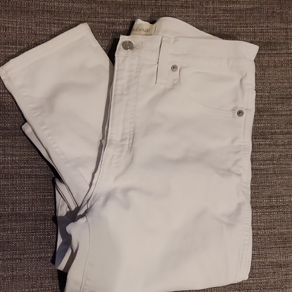 Madewell Stone Pipe Crisp White Jeans